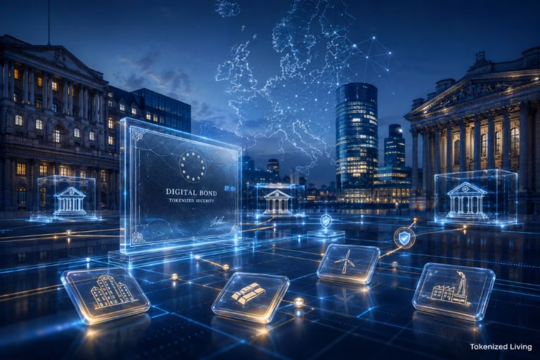 European tokenization market connecting digital bonds, banks and regulated financial infrastructure.