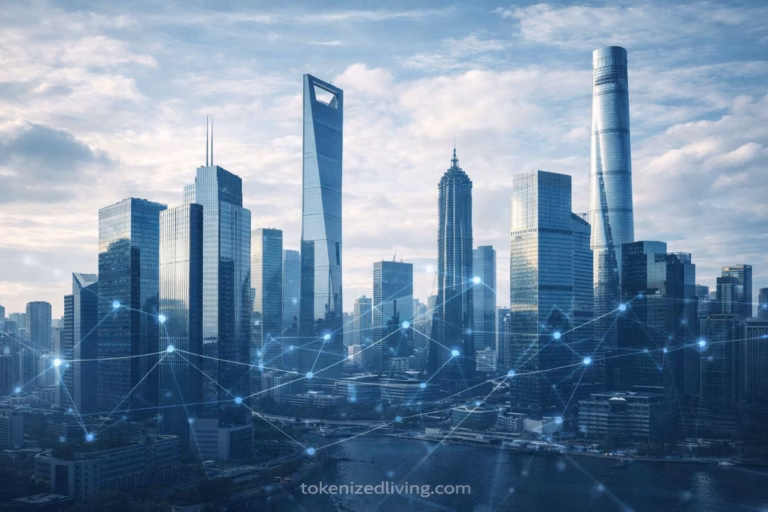 Ondo Finance concept image showing tokenized treasuries and blockchain infrastructure in modern financial markets