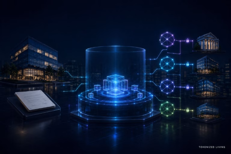 Zoniqx tokenization infrastructure connecting real-world assets to multiple blockchains and institutional channels.